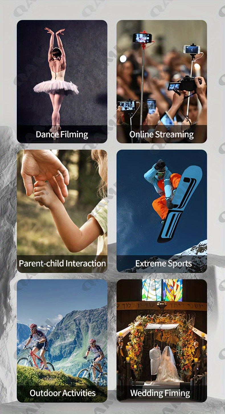 Suporte Gimbal Portátil de 3 Eixos para Telemóvel com Estabilizador Anti-Vibração
