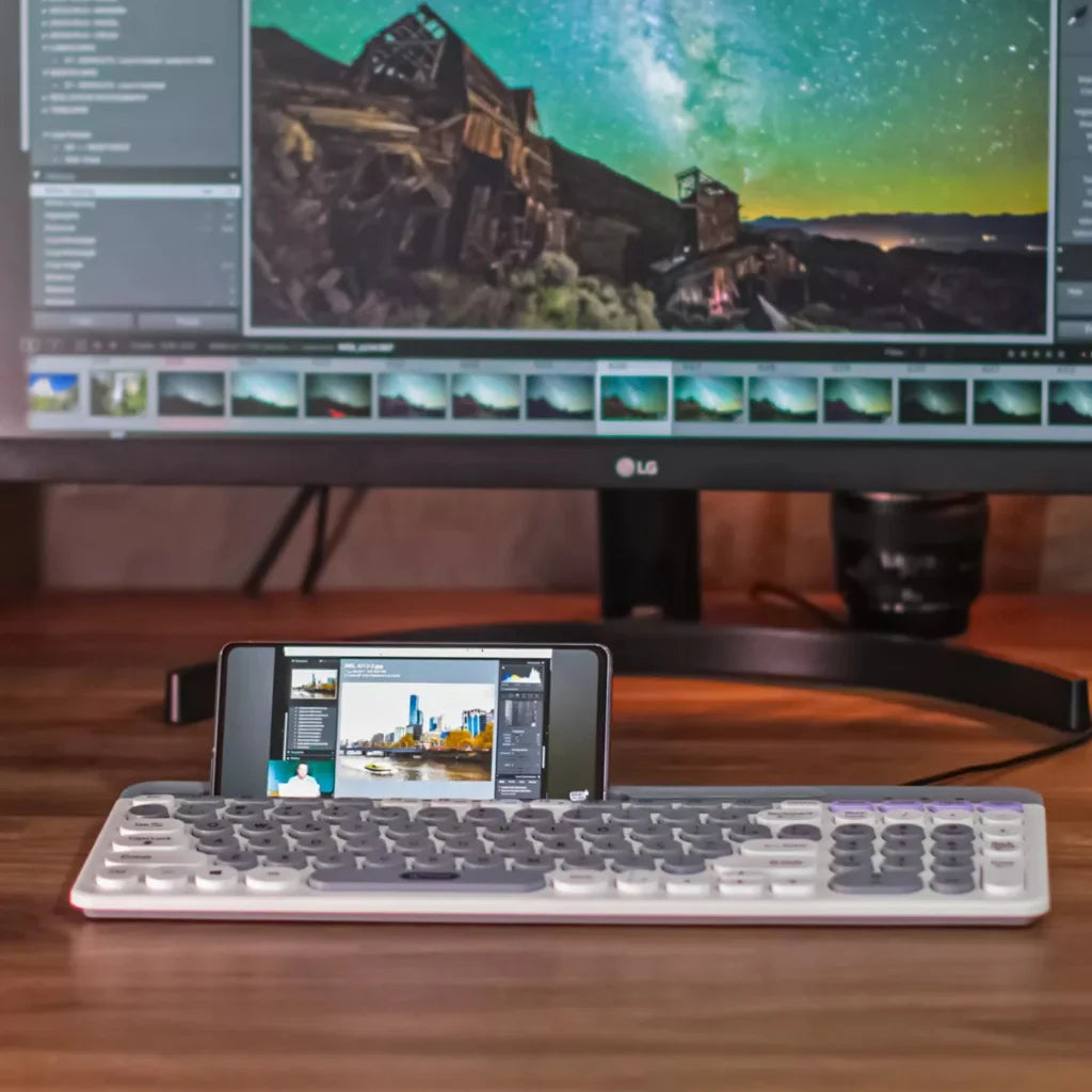 Teclado Multimídia Branco Pc Computador Fio Abnt2 Silencioso