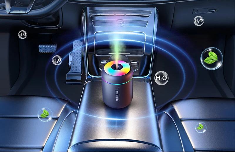 Umidificador de ar mini USB de 180 ml com difusor de aromas elétrico