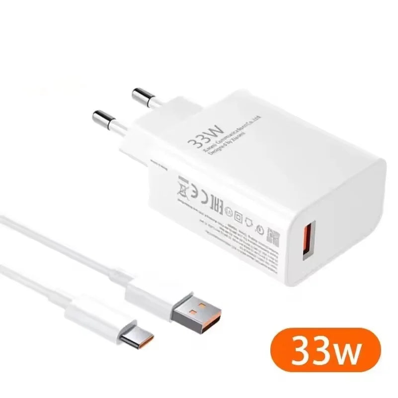 Carregador ultrarrápido de 120 W com plugue europeu, cabo tipo C  para iPhone e Huawei (2025).