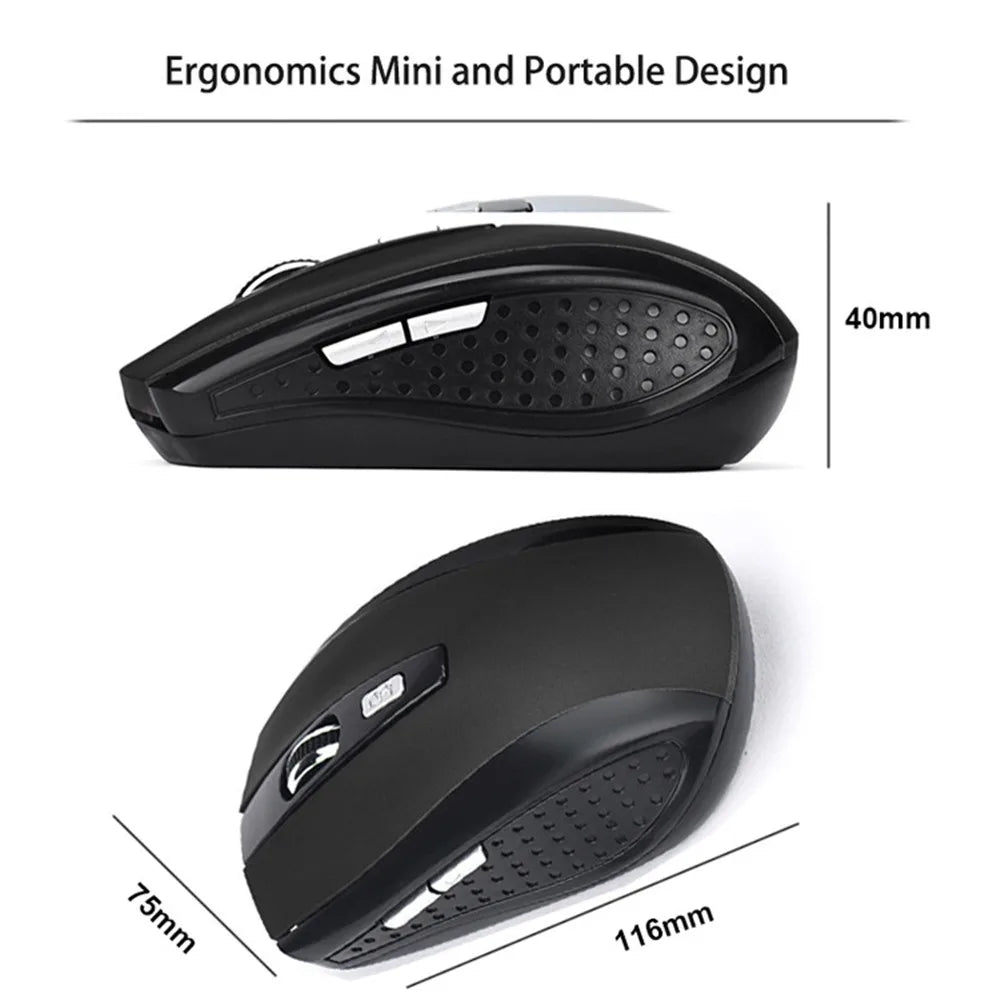 Mouse sem fio 2.4G 6D sem fio