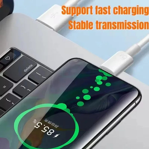 Carregador ultrarrápido de 120 W com plugue europeu, cabo tipo C  para iPhone e Huawei (2025).