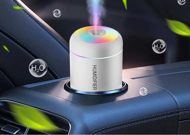 Umidificador de ar mini USB de 180 ml com difusor de aromas elétrico