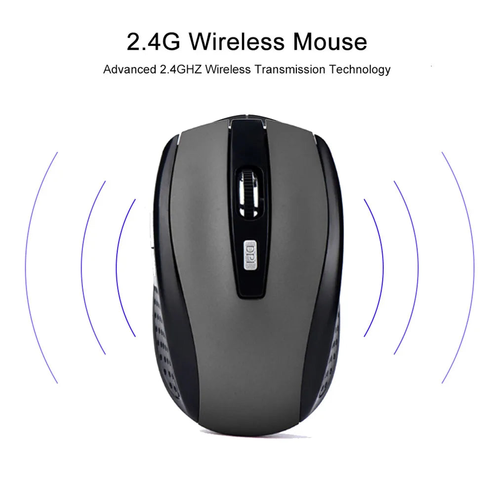 Mouse sem fio 2.4G 6D sem fio