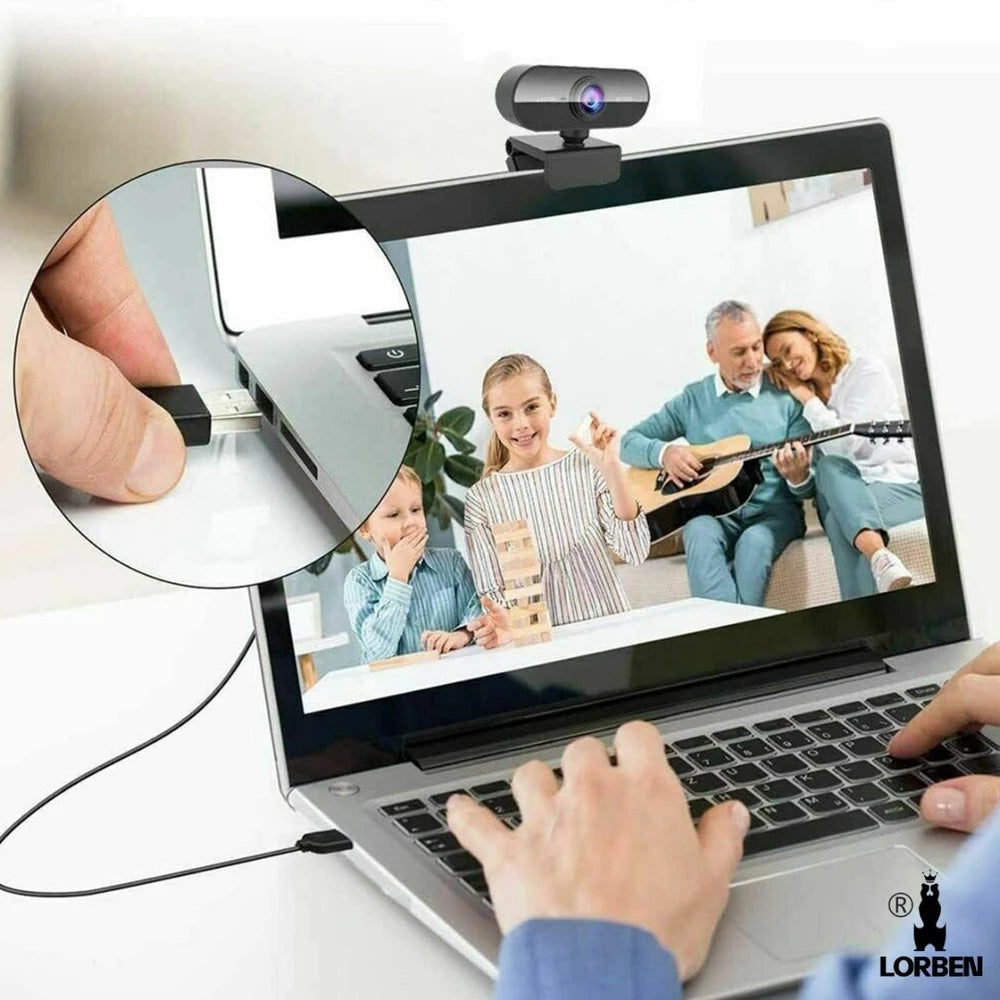 Webcam 1080p Camera Para Computador Com Microfone Embutido