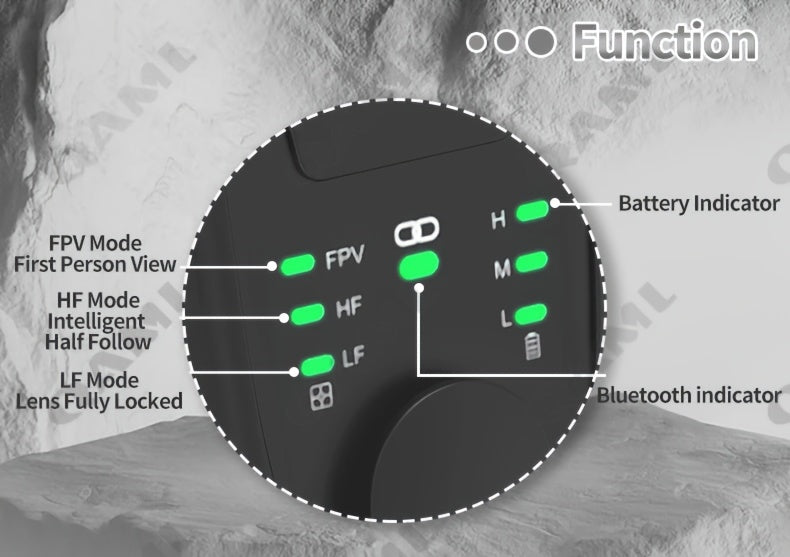 Suporte Gimbal Portátil de 3 Eixos para Telemóvel com Estabilizador Anti-Vibração